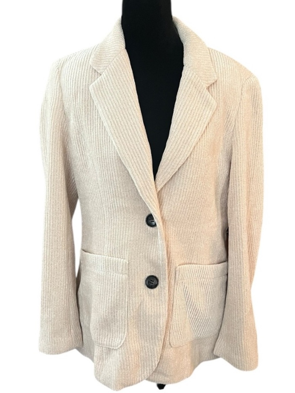 Anthropologie The Korner Off-White M Chenille Blazer NWT